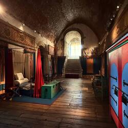 A recreated set in the kings bedchamber