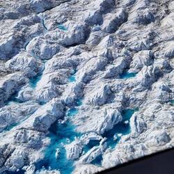 The glacier from the helicopter