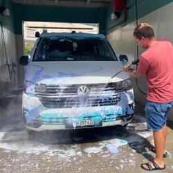 Autowaschen...trotz 3 farbigem Powerschaum nicht wirklich sauber gekriegt