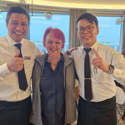 With Lorence and Eugene the waiters