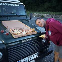 Eine kleine "Pizza to go" zur Stärkung zwischendurch