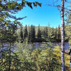 Dieter muss sich festhalten, das Ufer fällt steil ab