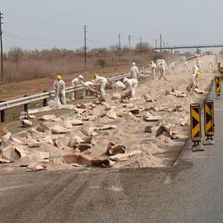 Straßenbauarbeiten in Mosambic