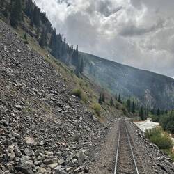 Another rockslide location. My camera was tilted.