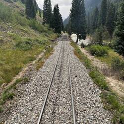 A rockslide has been cleared from the track