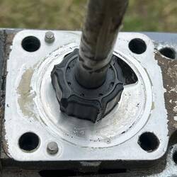 Removed the waterpump top cover to find what was left of the impeller