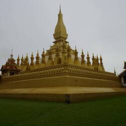 Pha That Luang covers a piece of Buddha's breastbone and is printed on local kip money