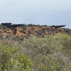 You can see the 2 skywalks from a distance