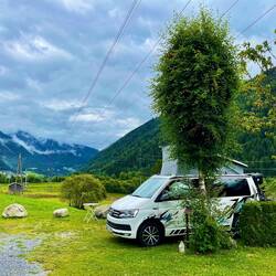 unser Stellplatz in Pettnau