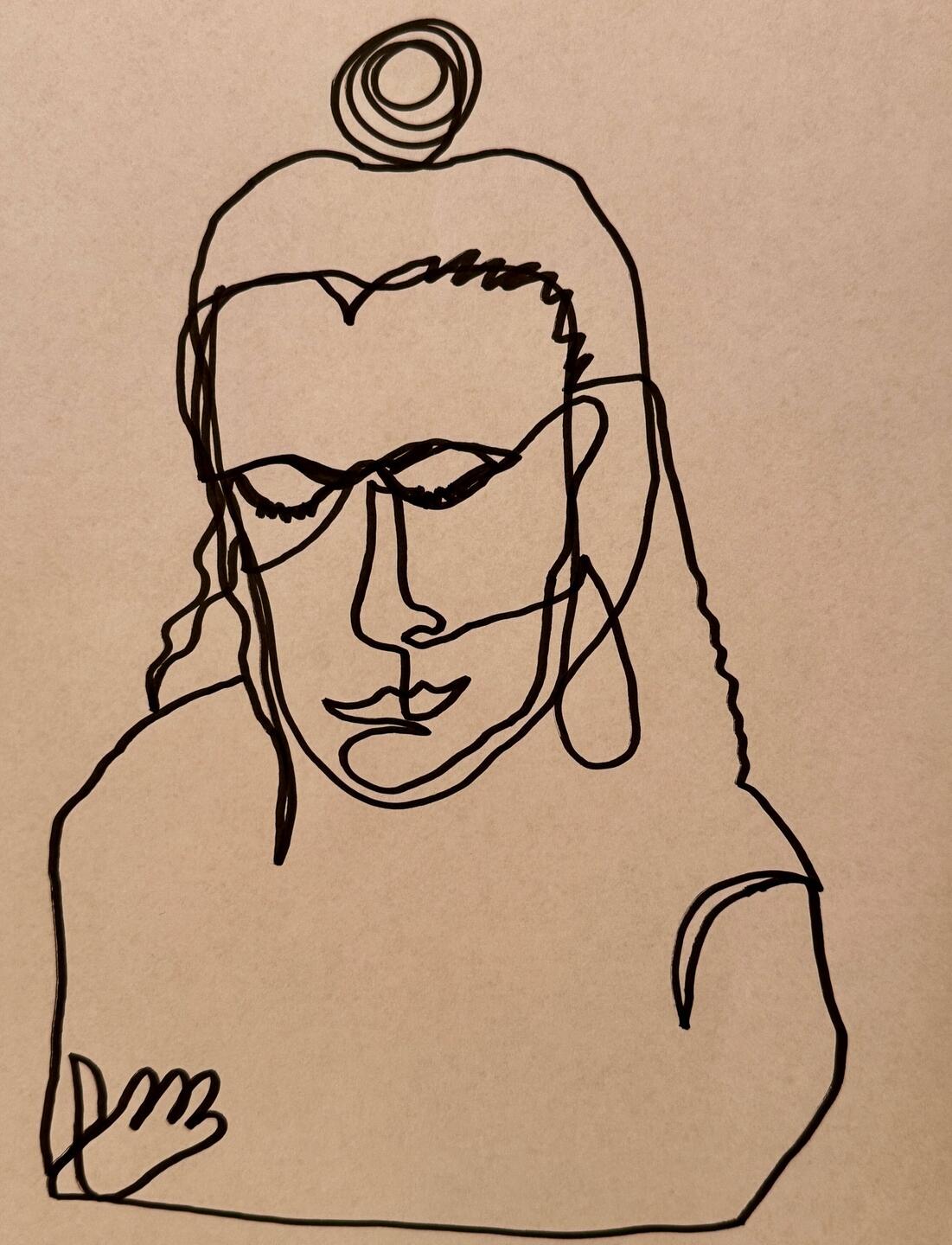 Continuous line drawing von Katrin