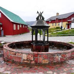Mindebronden, einzige Brunnen Südgrönlands