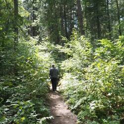 Jill and Indy near the end of the trail through the Lost 40