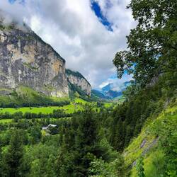 Lauterbrunnen Valley from where one starts walking @ Trümmelbach Falls — Switzerland.