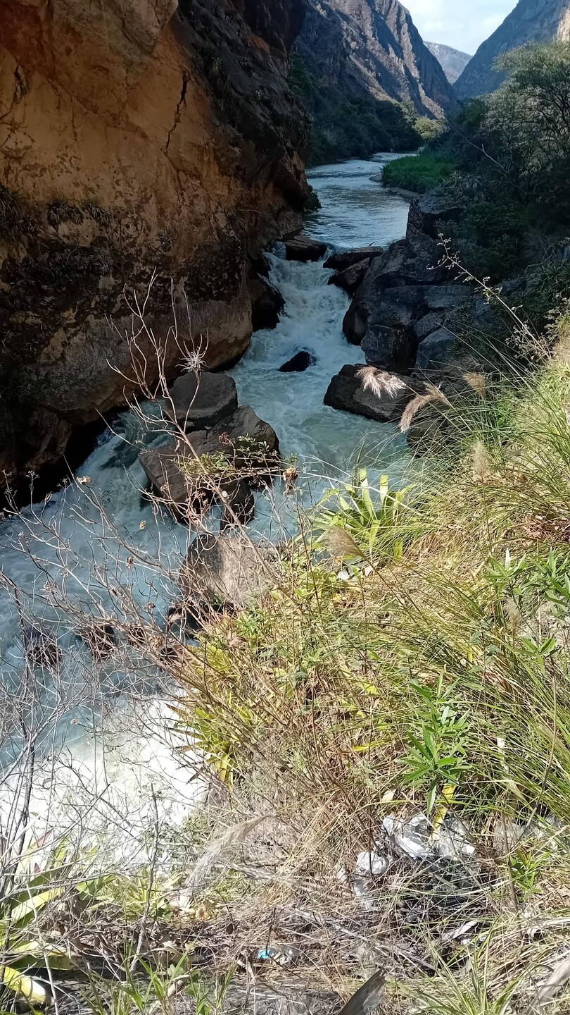 The Utcubamba in the rapids