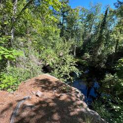 View of the water down in the quarry.