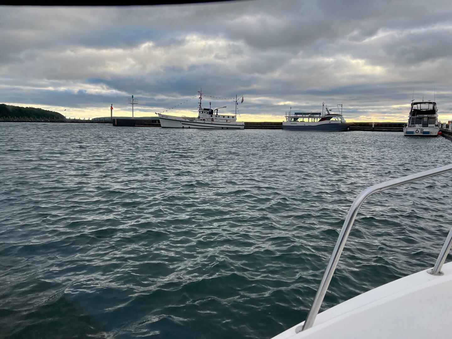 Winds whipped up the water again.