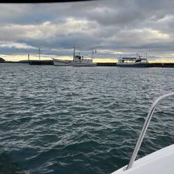 Winds whipped up the water again.