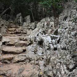 Volcanic rock steps