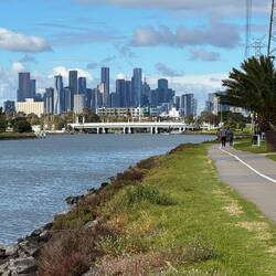 Cycle path along the Maribyrnong River
