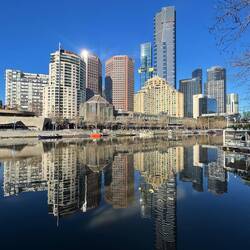 Towering over the Yarra River