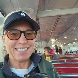 On the ferry