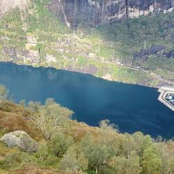 Lysebotn von oben, das Ende des Lysefjords