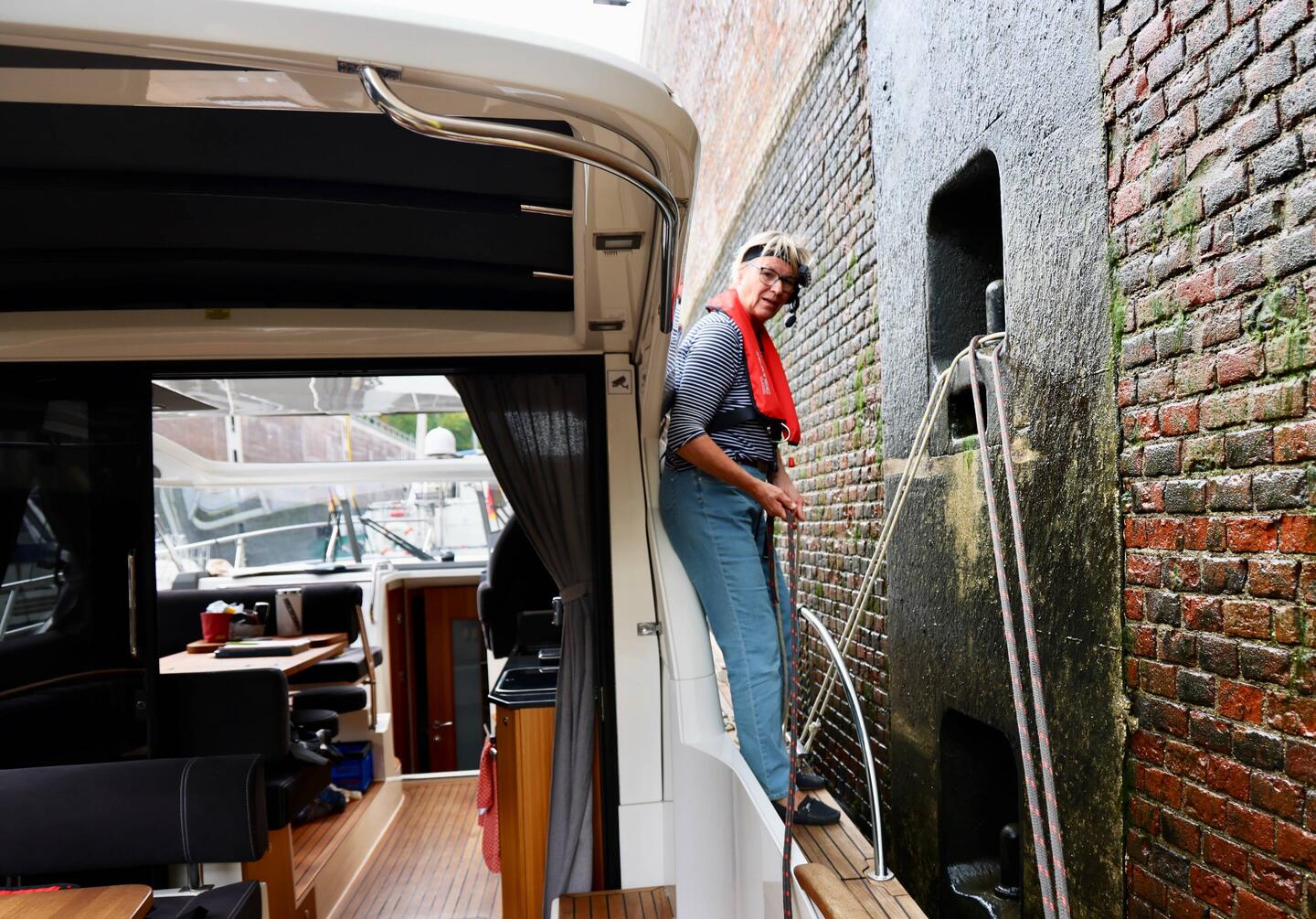 Utes letzter Schleusenvorgang auf dieser Tour.