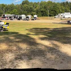 Race csrs are being prepped in the pit area