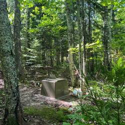 No modesty necessary, lol. They call this toilet, the stump. It's off the path a bit, but marked.