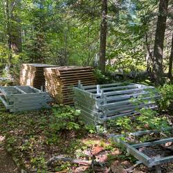 The pieces for continuing the board walk.