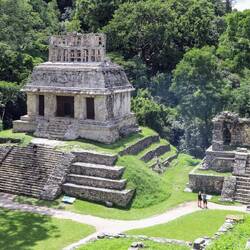 Temple of the Sun (left), burial temple (right).