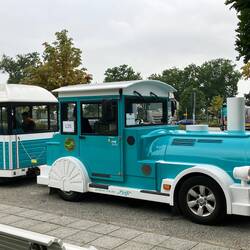 mit der "Bimmelbahn" zurück zum Stellplatz🚐