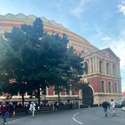 Coming upon the Royal Albert Hall in the early evening.