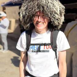 Die Chugurma ist eine traditionelle Kopfbedeckung in der Region Khorezm.