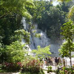Spectacular falls had many levels and pools.