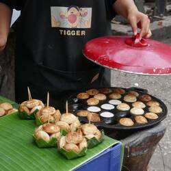 Sustainable packaging though sadly much plastic in the Mekong River