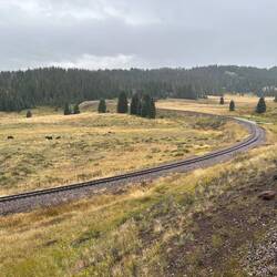 Tanglefoot Curve, enables a 39-ft descent (for northbound trains) at the ruling grade
