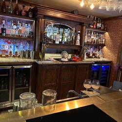 Cosy bar in the Railway Iron Hotel, Chama, NM