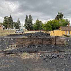 Chama locomotive coaling stage and crew house