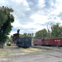 Chama north end of rail yard, including the old coal hoist