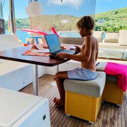 Vincent bereitet seine Präsentation vor