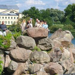 Blick auf die Grotte