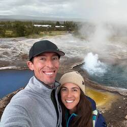 Us at Haukadalur Geothermal Valley