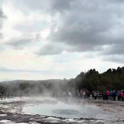 Video of the geyser erupting