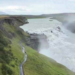 Video of the night Gulfoss waterfall