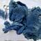Indigo, silk, pleats
