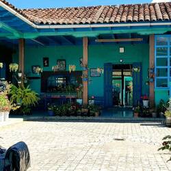 Typical interior courtyard of a colonial house.