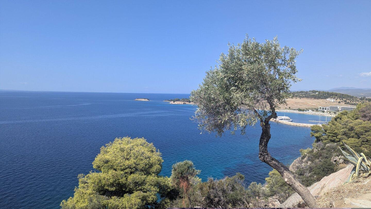 Blick auf Agios Ioannis Beach