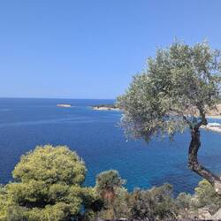 Blick auf Agios Ioannis Beach