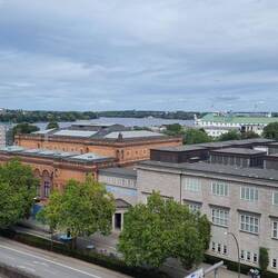 Blick vom Hoteldach in Hamburg